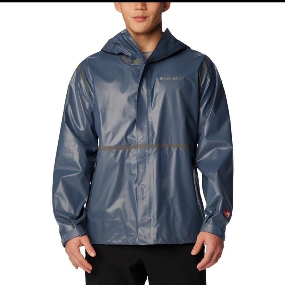 Columbia OutDry Extreme HikeLite Shell Rain Jacket Blue WM0272-478 Mens XL NWT